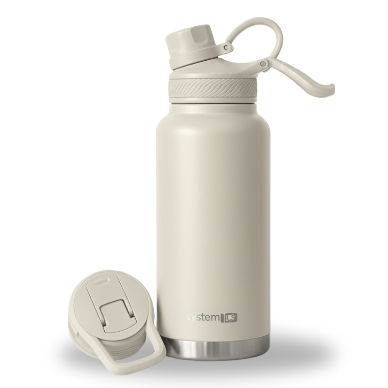 SystemLS Smart 2-in-1 Stainless Steel Drink Bottle