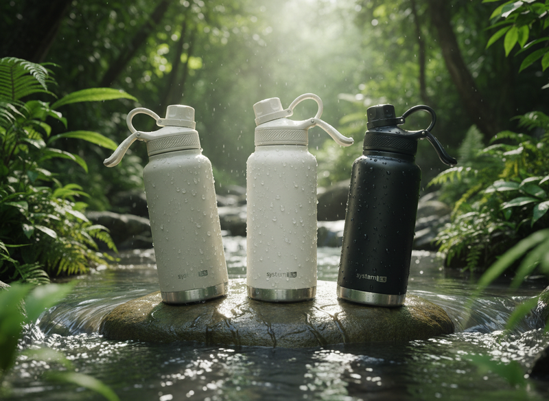 SystemLS Smart 2-in-1 Stainless Steel Drink Bottle